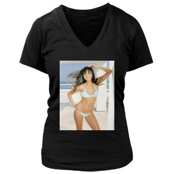 Holly Valance Women's Deep V-Neck TShirt