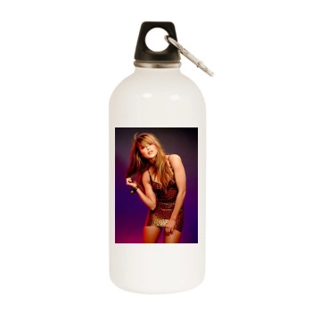 Holly Valance White Water Bottle With Carabiner