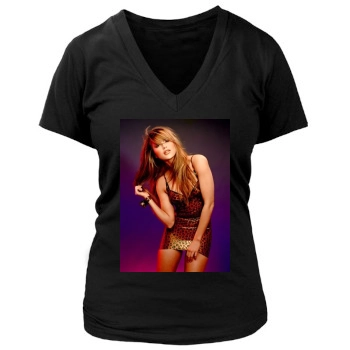 Holly Valance Women's Deep V-Neck TShirt