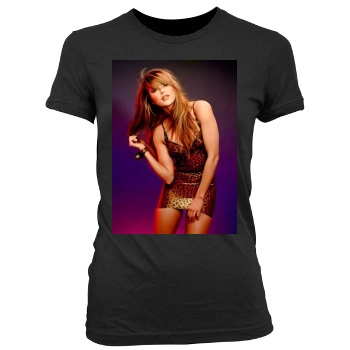 Holly Valance Women's Junior Cut Crewneck T-Shirt