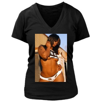 Huge Ass Women's Deep V-Neck TShirt