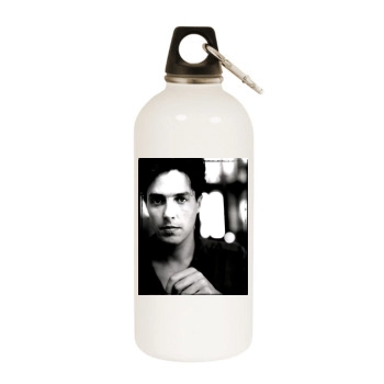 Hugh Grant White Water Bottle With Carabiner