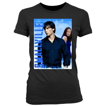 Smallville (2001) Women's Junior Cut Crewneck T-Shirt