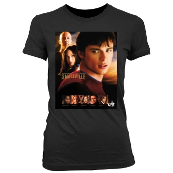 Smallville (2001) Women's Junior Cut Crewneck T-Shirt