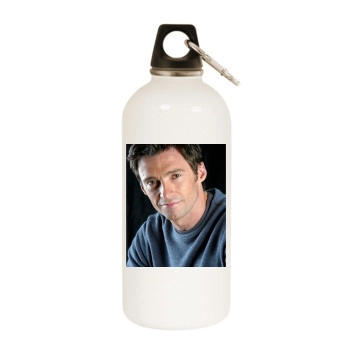 Hugh Jackman White Water Bottle With Carabiner