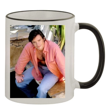 Hugh Jackman 11oz Colored Rim & Handle Mug