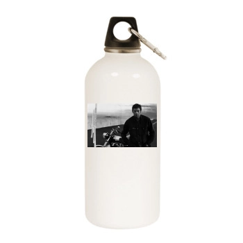 Hugh Jackman White Water Bottle With Carabiner