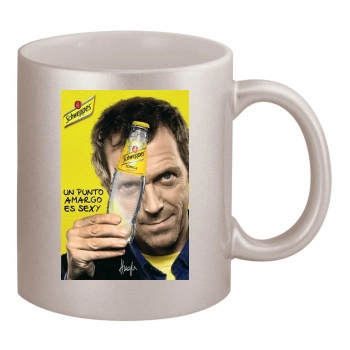 Hugh Laurie 11oz Metallic Silver Mug