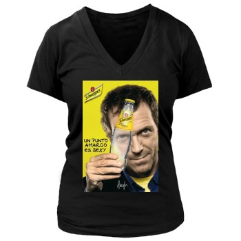 Hugh Laurie Women's Deep V-Neck TShirt