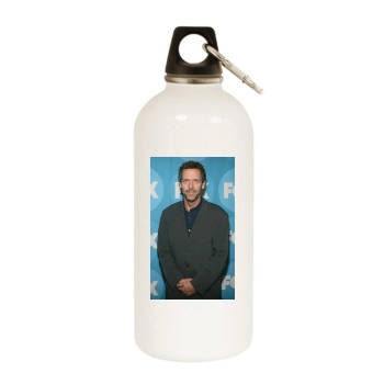 Hugh Laurie White Water Bottle With Carabiner