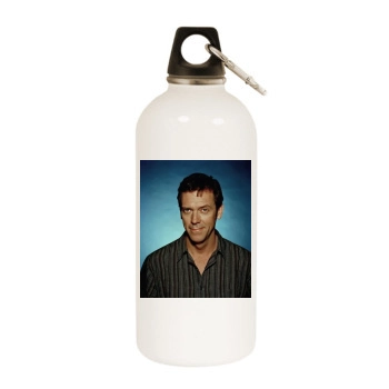 Hugh Laurie White Water Bottle With Carabiner