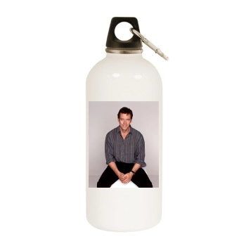 Hugh Laurie White Water Bottle With Carabiner