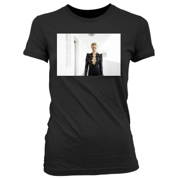 Abbie Cornish Women's Junior Cut Crewneck T-Shirt