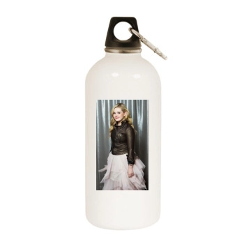 Abigail Breslin White Water Bottle With Carabiner