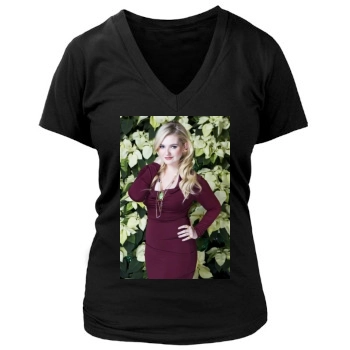 Abigail Breslin Women's Deep V-Neck TShirt