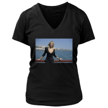 Adriana Karembeu Women's Deep V-Neck TShirt