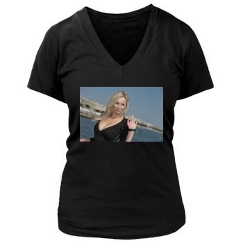 Adriana Karembeu Women's Deep V-Neck TShirt