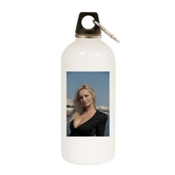 Adriana Karembeu White Water Bottle With Carabiner