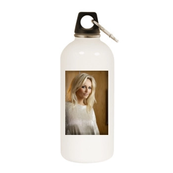 Adriana Karembeu White Water Bottle With Carabiner