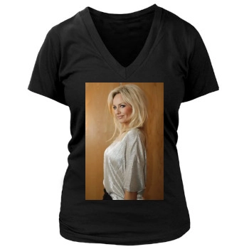 Adriana Karembeu Women's Deep V-Neck TShirt