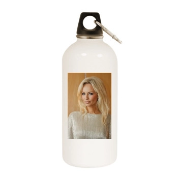 Adriana Karembeu White Water Bottle With Carabiner