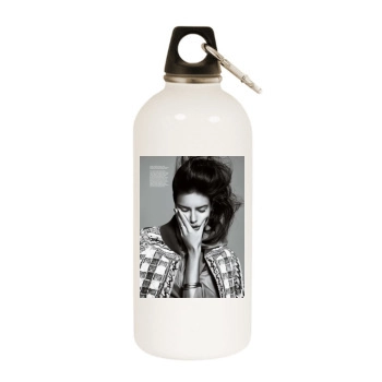 Adriana Lima White Water Bottle With Carabiner