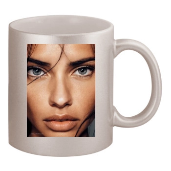 Adriana Lima 11oz Metallic Silver Mug