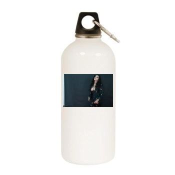 Adrianne Curry White Water Bottle With Carabiner