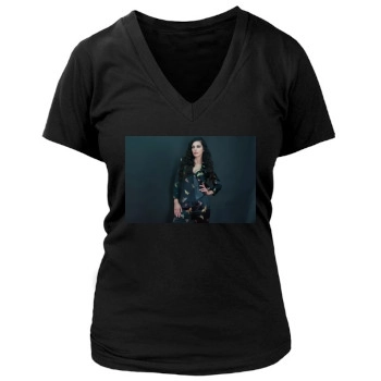 Adrianne Curry Women's Deep V-Neck TShirt