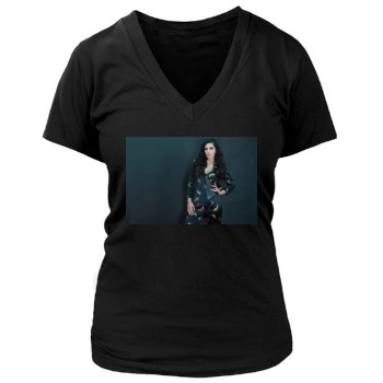 Adrianne Curry Women's Deep V-Neck TShirt