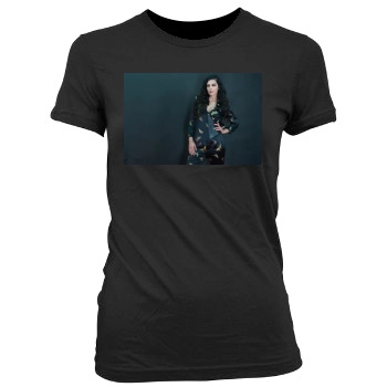 Adrianne Curry Women's Junior Cut Crewneck T-Shirt