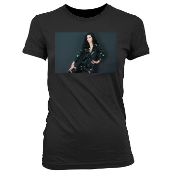 Adrianne Curry Women's Junior Cut Crewneck T-Shirt