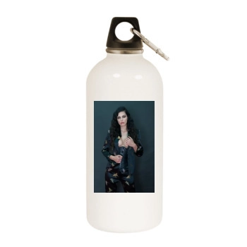 Adrianne Curry White Water Bottle With Carabiner