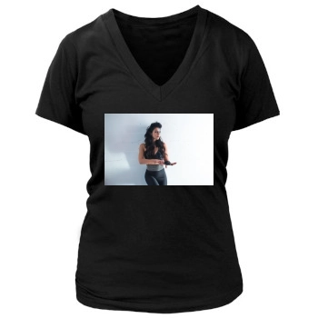 Adrianne Curry Women's Deep V-Neck TShirt