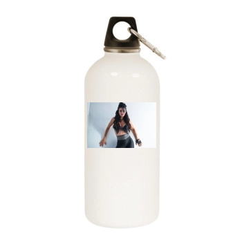 Adrianne Curry White Water Bottle With Carabiner