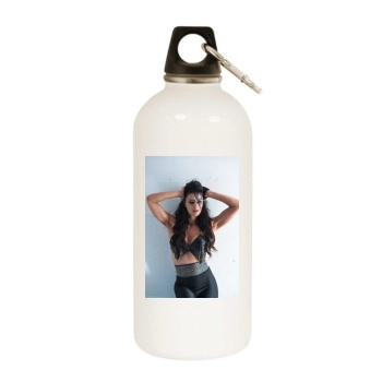 Adrianne Curry White Water Bottle With Carabiner