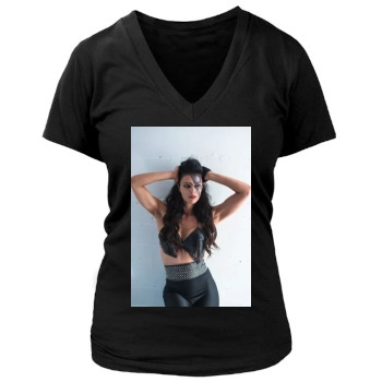 Adrianne Curry Women's Deep V-Neck TShirt