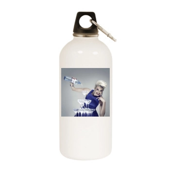 Agyness Deyn White Water Bottle With Carabiner