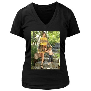 Alessandra Ambrosio Women's Deep V-Neck TShirt