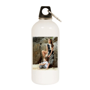 Alessandra Ambrosio White Water Bottle With Carabiner