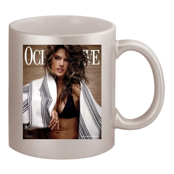 Alessandra Ambrosio 11oz Metallic Silver Mug