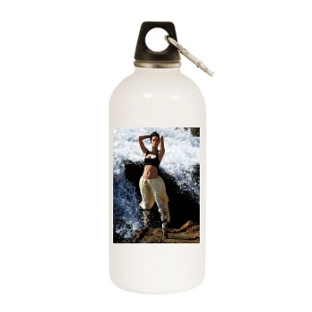 Alessandra Ambrosio White Water Bottle With Carabiner