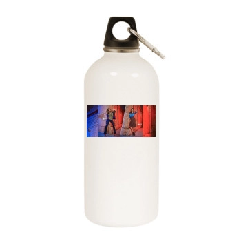 Alessandra Ambrosio White Water Bottle With Carabiner