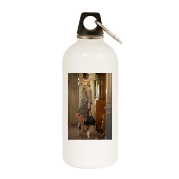 Alex Curran White Water Bottle With Carabiner