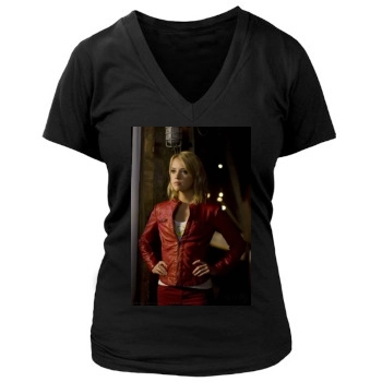 Alexz Johnson Women's Deep V-Neck TShirt