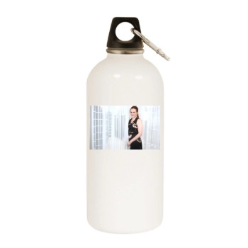 Alicia Silverstone White Water Bottle With Carabiner