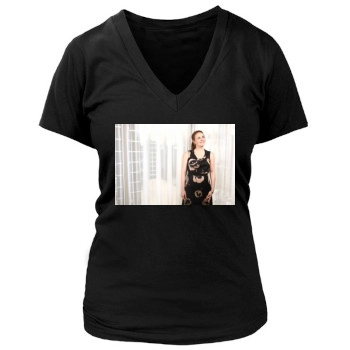 Alicia Silverstone Women's Deep V-Neck TShirt