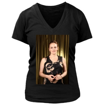 Alicia Silverstone Women's Deep V-Neck TShirt