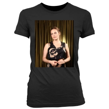 Alicia Silverstone Women's Junior Cut Crewneck T-Shirt