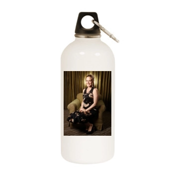 Alicia Silverstone White Water Bottle With Carabiner